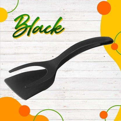 🍳✨ PROMO FLASH 55% ! Pince-Spatule 2 en 1 pour Cuisine – Embouts en Silicone Alimentaire, Antiadhésif, Résistant à la Chaleur, Poignée Longue Confy ✨