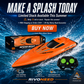 🎮PROMO FLASH 54%🚢Bateau Radiocommandé Haute Vitesse 2.4GHz – Double Moteur, Coque Étanche, 2 Couleurs, 27cm, Parfait pour Piscine & Lac⚡