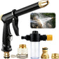 🚗🌿💦 OFFRE LIMITÉE 60% DE RÉDUCTION! Ensemble de Buses pour Nettoyeur Haute Pression – 5 Embouts Interchangeables, Turbo & Canon à Mousse – Élimine la Saleté sur Voitures, Terrasses, Clôtures et Plus 🏡🧼