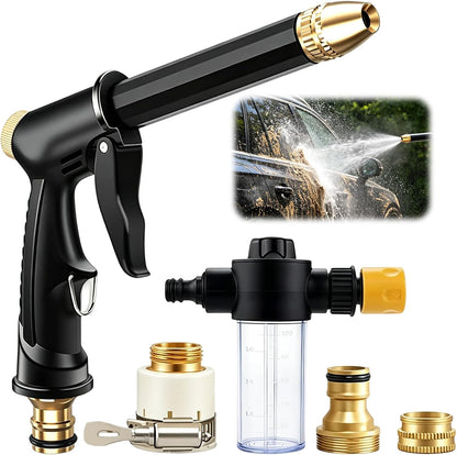 🚗🌿💦 OFFRE LIMITÉE 60% DE RÉDUCTION! Ensemble de Buses pour Nettoyeur Haute Pression – 5 Embouts Interchangeables, Turbo & Canon à Mousse – Élimine la Saleté sur Voitures, Terrasses, Clôtures et Plus 🏡🧼