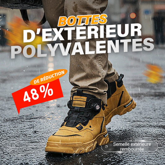 ⏳Offre spéciale à durée limitée⏰ Chaussures de travail pour hommes à boucle pivotante pour l'extérieur 🥾(imperméables, antidérapantes, confortables et respirantes)