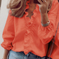 👚 56% DE RÉDUCTION! ✨ Chemisier à Volants 2026 – Manches Longues Lanterne, Coupe Ample & Style Doux pour Printemps-Automne 🌸