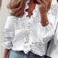 👚 56% DE RÉDUCTION! ✨ Chemisier à Volants 2026 – Manches Longues Lanterne, Coupe Ample & Style Doux pour Printemps-Automne 🌸