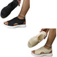 👡52 % DE RÉDUCTION EN CE MOMENT ! 💐 Sandales à semelle compensée en tricot respirant pour femme – Tige en tricot aéré, semelle rembourrée et chaussures d'été légères et confortables ✨