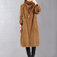📢📢50 % de réduction !!!🎅👗 Robe Longue Femme en Velours Côtelé - Coupe Ample & Col Haut | Confort Douillet Absolu, Livraison Rapide 📦🍂