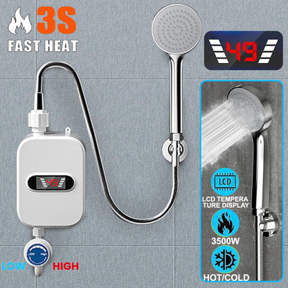 🚿🔥 52 % DE RÉDUCTION ! Chauffe-eau instantané thermostatique – Compact et économe en énergie – Idéal pour la douche, le lavabo ou la cuisine – Température de l'eau constante, installation facile 💧