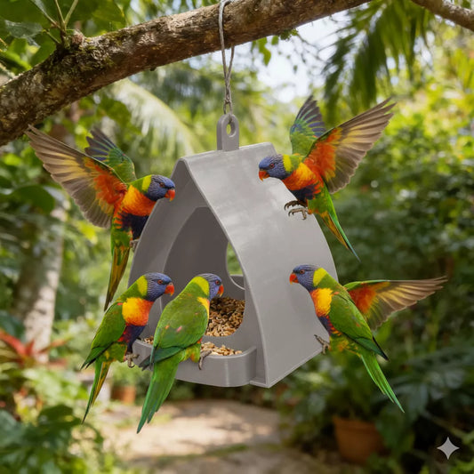 📢 55 % de réduction ⏰ Mangeoire suspendue pour oiseaux avec toit – Observation facile, nourriture protégée & design durable ! 🐦🌧️