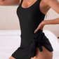 ⏳👙 PROMO LIMITÉE 55% ! Maillot de Bain Une Pièce Femme avec Jupe Nouée & Short Intégré – Taille Haute Effet Ventre Plat, Bretelles Réglables, Coussinets Amovibles, Parfait pour Plage & Piscine 🌊