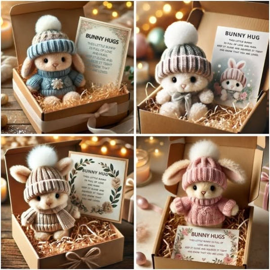 🔥ACHETEZ-EN 3, OBTENEZ-EN 1 GRATUIT - Fait main🐇Mini lapin super réaliste, câlin mignon 🎁