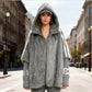 🧥 60% DE RÉDUCTION! ✨ Manteau Décontracté à Capuche Zippé en Peluche pour Femme - Doublure Polaire avec Poche Cachée pour un Style Confortable et Chaud ❄️🛍️