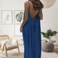 💐 PROMO LIMITÉE -56% ! 🌸 Robe Longue Décontractée Femme – Dos Nu Nœud, Bretelles Réglables, Coupe Ample & 6 Couleurs S–2XL 👡