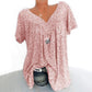 💎 54% DE RÉDUCTION ! 💎💃T-Shirt d’Été à Col V pour Femmes – Imprimé Floral, Coupe Fluide & Tissu Doux Respirant 🌸👚
