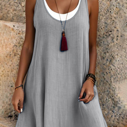 ⏰Dernier jour des soldes : 54 % de réduction 💃Robe débardeur deux pièces décontractée et ample sans manches pour femme