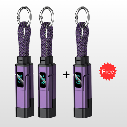 💐50% DE RÉDUCTION ! 🔌 Câble de charge 4 en 1 avec affichage numérique et anneau porte-clés – charge rapide, résistant aux nœuds et compact ⚡🔑【Offre Limitée】