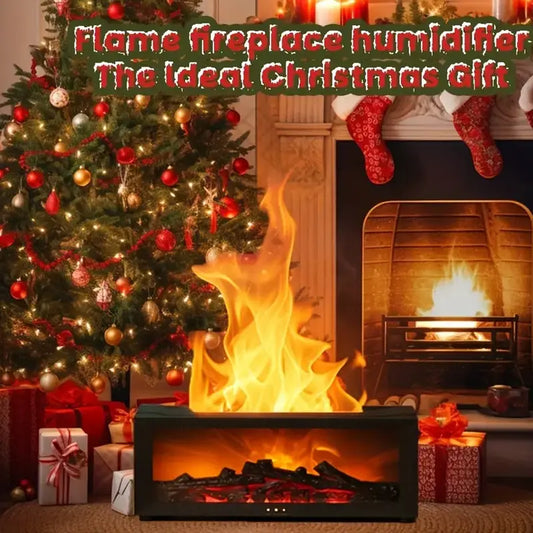 🔥 60% DE RÉDUCTION - DERNIER JOUR ! 💦 Diffuseur d'Humidité avec Flamme de Cheminée - 7 Couleurs LED et Télécommande, Ambiance Apaisante pour Maison/Bureau 🌙📦