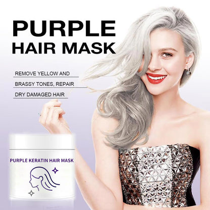 ✨Offre à durée limitée : plus vous en achetez, plus vous en recevez ✨🧴💛 Masque capillaire à la kératine violet & Laissez vos cheveux flotter au gré du vent