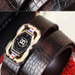 📢📢60 %  DE RÉDUCTION !! ⏰🐊Ceinture en cuir pour homme avec motif crocodile raffiné, boucle automatique et fabriquée en cuir de vachette.