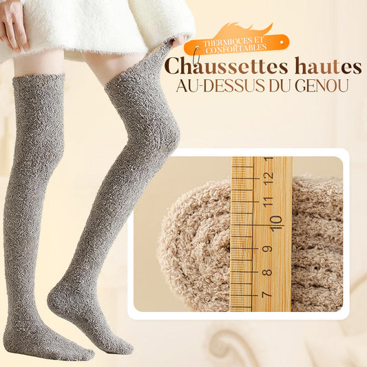 💃Soldes de Noël-Achetez plus, obtenez plus gratuitement🌟Chaussettes hautes au-dessus du genou, thermiques et confortables