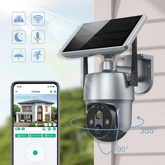 🔥Haute vente pour une durée limitée🔥Solar 360-degree Surveillance Camera Full Color Night Vision（Livraison gratuite）