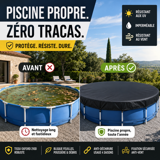 💧🛡️ -60% ! 🌊Bâche piscine Oxford – Imperméable & durable.