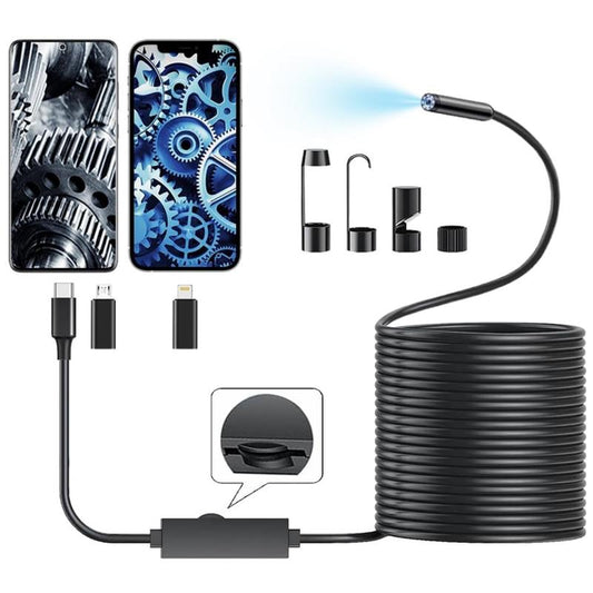 ✨ -55% ! 📱 Caméra Endoscope HD TechView™ 1920P pour iPhone et Android – 8 LED Réglables & IP67 – Câble Semi-Rigide pour Plomberie et Auto 🔍