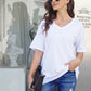 👚 PROMO LIMITÉE 50% DE RÉDUCTION ! 💥 T-Shirt Femme Col V – Coton Premium, Coupe Ample, Bas Évasé ✨