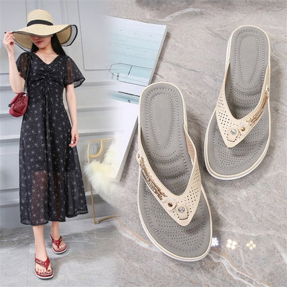 🎁2025 Nouveau design de la forme ouverte✨🩴Sandales tongs rembourrées pour femmes