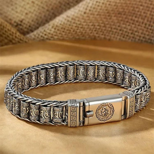 📢📢56% de réduction !! ⏰ Bracelet Roue de Prière Tibétaine – 💎Argent 925, Porte-Bonheur & Cadeau Saint-Valentin