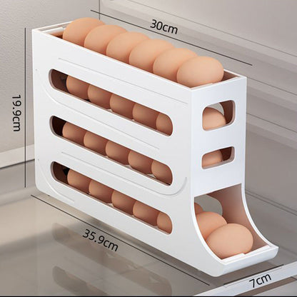 🧑‍🍳Les essentiels de la cuisine🥚Rangement pour oeufs à 4 étages avec design incliné