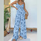 🔥Chaude vente 49 % RÉDUCTION🔥2024 Nouveau Jumpsuit Floral à Bretelles et Jambe Large