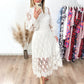💖Vente limitée 50% DE RÉDUCTION👗💖Robe élégante en dentelle à manches longues pour femmes