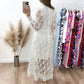💖Vente limitée 50% DE RÉDUCTION👗💖Robe élégante en dentelle à manches longues pour femmes