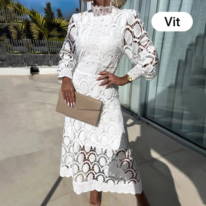 💖Vente limitée 50% DE RÉDUCTION👗💖Robe élégante en dentelle à manches longues pour femmes