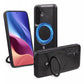 Etui pour téléphone portable en cuir artificiel avec support magnétique pliable pour Samsung