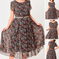 🔥Hot 29% réduction🔥Robe florale fluide avec ceinture blanche délicate