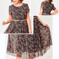 🔥Hot 29% réduction🔥Robe florale fluide avec ceinture blanche délicate
