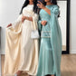 Robe longue élégante en satin fluide pour femmes