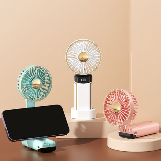 2024 New Design🎁Multifunctional Foldable Handheld Stand Fan🍃