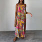 👗Robe longue imprimée sans manches
