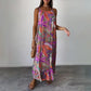 👗Robe longue imprimée sans manches