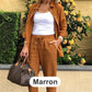 🔥Vente chaude-40% de réduction🎀Ensemble Chemisier à Manches Longues et Pantalon en Coton et Lin pour Femmes