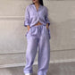 Ensemble 2 pièces pour femmes Chemise boutonnée et pantalon