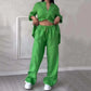 Ensemble 2 pièces pour femmes Chemise boutonnée et pantalon
