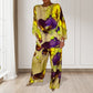 🌈Aquarement élégant à imprimé floral costume de 2 pièces lâches pour les femmes de taille plus
