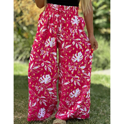 Pantalon à jambes larges imprimé pour femmes🌸