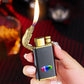 Briquet coupe-vent en forme d'alligator avec triple flamme🔥