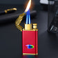 Briquet coupe-vent en forme d'alligator avec triple flamme🔥