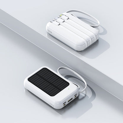 Batterie Externe Solaire Mini Autonome avec Câble Intégré✨