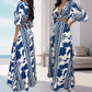 Summer Hot Sale💕 Sexy Bat Half Sleeve Hollow Maxi Dresses