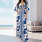 Summer Hot Sale💕 Sexy Bat Half Sleeve Hollow Maxi Dresses